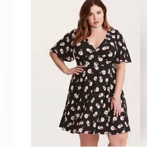 Torrid Flutter Sleeve Skater Dress
